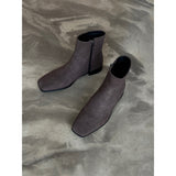 [HANDMADE] Suede square toe chelsea boots (3color)