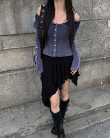 Button off knit