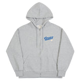 Baseball Logo Flower Smile Hooded Zip-Up