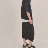 street shape capri shorts_black