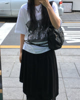 Flare long skirt