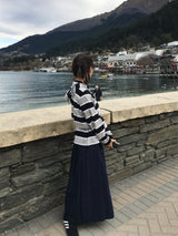 Luv Pintuck Banding Denim Skirt (2c)