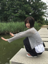 Penny Non-Fade デニムピンタックローワイドパンツ