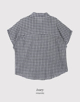 #Rico Check Roll Up Short Sleeve Shirt (3color)