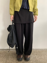 Anka Layered Wrap Skirt Pants