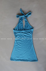 Cubic Halterneck Long Sleeveless