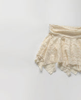 Maron lace unbal skirt (ivory)