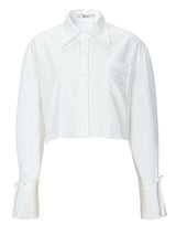 Poplin Crop Shirt(White)