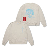 Jesus Oversized Crewneck Black / Oatmeal Melange