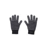 finger hole wool stripe gloves (grey/charcoal)