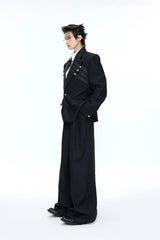 Braided Loose Suit Trousers