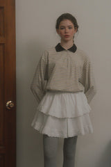 Weekly collar t-shirt_beige