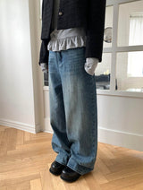 ブラッシュワイドデニムパンツ