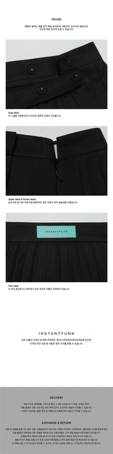Wrap-front pleated mini skirt