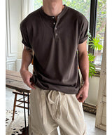 [S/S] Thin golgi henry neck half knit t-shirts(5color)