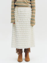Tiered Midi Skirt (Cream)