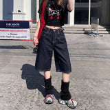 Heritage Retro Adjustable Waist Denim Bermudas