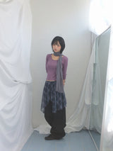 Misty Checkered Layered Skirt