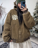 Kira Vintage Quilted Hooded Jumper