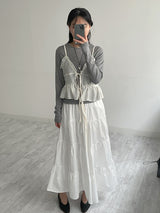 Frilled See-through Layered Bustier