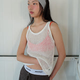 Paper Knit sleeveless white