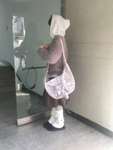 ルーズフィットソフトファーカーディガン