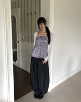 Onni Embroidered Balloon Wide Denim Long Pants
