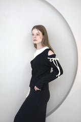 Cut-Out Knit T-shirt