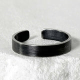 SV925-None logo 4mm simple open ring_black
