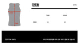 8287 ロゴヴィンテージスリーブレスTシャツ (チャコール)