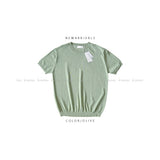 LMN Saint Cool Linen Round Short-Sleeved Knitwear (14 colors)