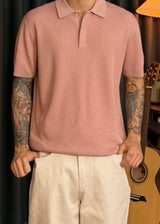 Hidden-button collar Knit 9COLOR
