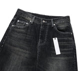 Bent brush wide denim