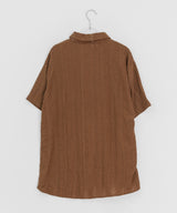 Kez Summer Punching Lace Short Sleeve Shirt