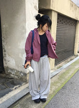 クアンタ チェック ルーズフィット セミクロップ ウィンド ジャケット