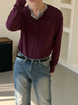 Color henry neck long sleeves(8color)