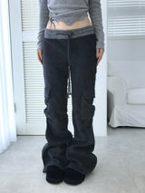 baby cargo fur bootcut pt(2color) 