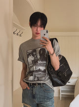 フリーズオーバーフィットプリントショートスリーブTシャツ