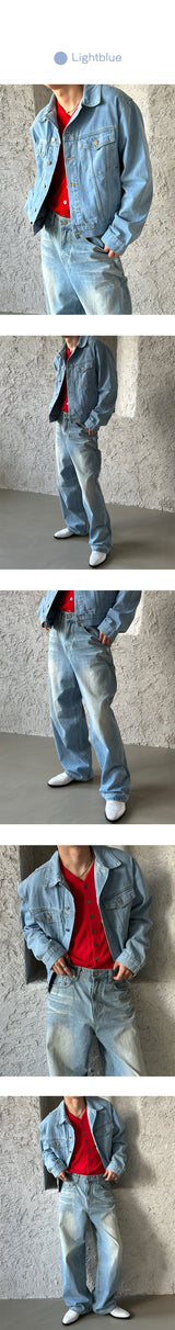 [PROMOTION] Washing denim trucker jacket (4color)