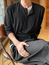 パウルレイヤードヘンリーネックロングスリーブ