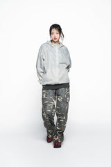 25SS DAMAGE WASHED WIDE CARGO PANTS CAMO