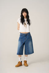 スーピマロゴポイント半袖Tシャツ  - White
