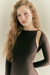 LEOTARD BOLERO CARDIGAN_Mocha