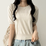 Selling round short sleeve knit