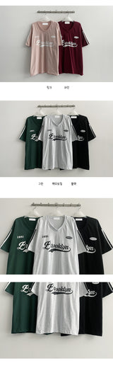 Air to Line V-neck Short Sleeve T-shirt