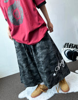 Archien Camo Print & Embroidery Bermuda Shorts 2color