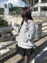 Corning Muffler Button V-Neck Knit Set