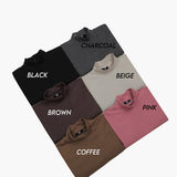 リブモックネックTシャツ