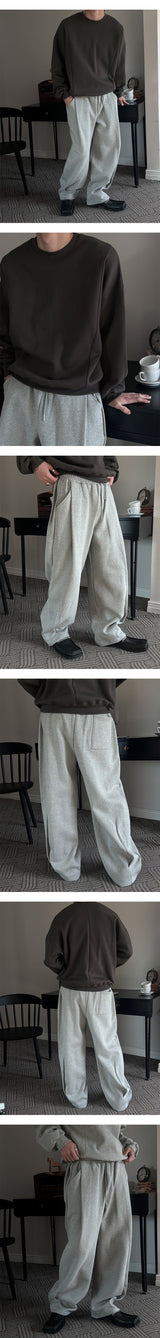 [Unisex] Dart hard cotton wide pants(2color)