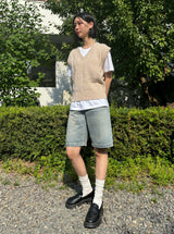CLASSIC VINTAGE HALF-LENGTH DENIM PANTS code 18202